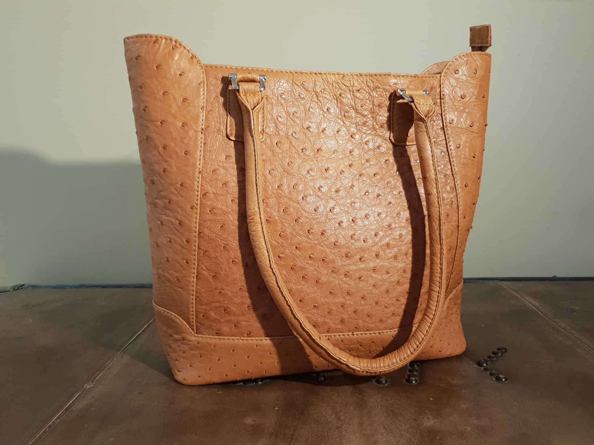 Hidesign Loire Tan Colour Ostrich Leather Women's Handbag